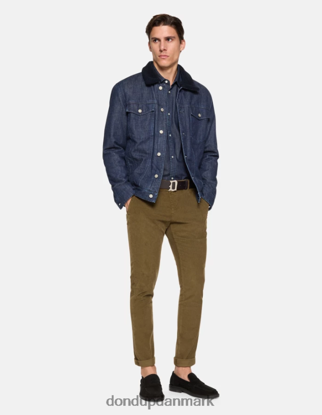 gaubert slim-fit fløjlsbukser Mænd 0XD0D0765 militærgrøn DONDUP beklædning