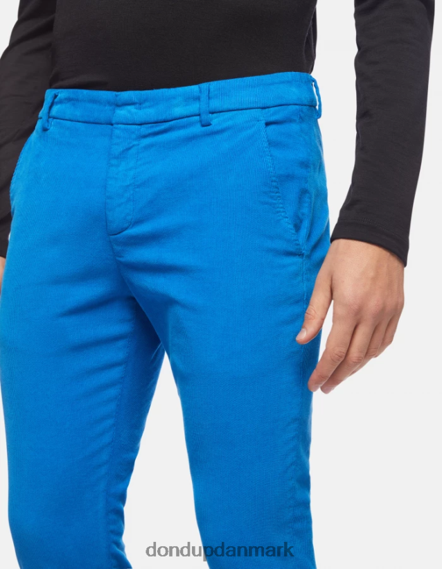 gaubert slim-fit fløjlsbukser Mænd 0XD0D0766 turkis DONDUP beklædning