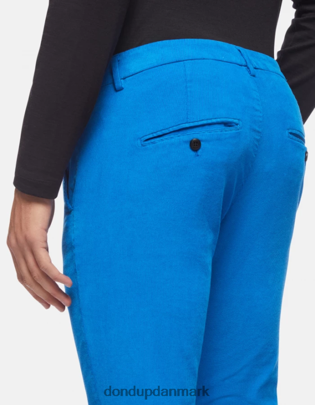 gaubert slim-fit fløjlsbukser Mænd 0XD0D0766 turkis DONDUP beklædning