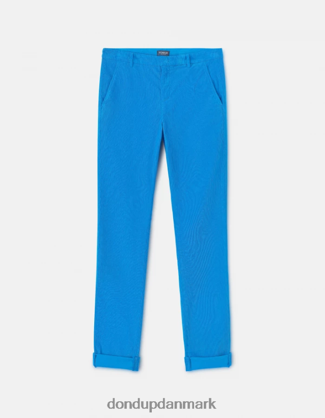 gaubert slim-fit fløjlsbukser Mænd 0XD0D0766 turkis DONDUP beklædning