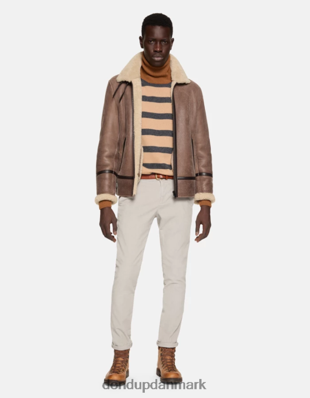 gaubert slim-fit fløjlsbukser Mænd 0XD0D0768 lysegrå DONDUP beklædning