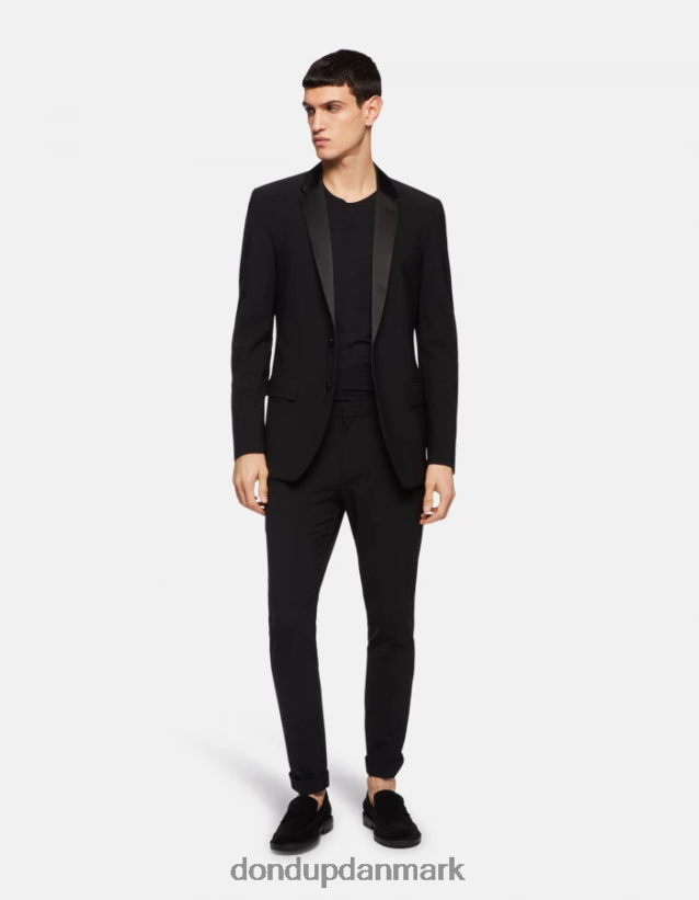 gaubert slim-fit uldbukser Mænd 0XD0D0705 sort DONDUP beklædning