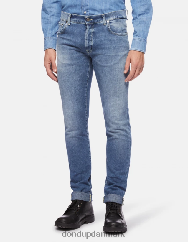 hans regular-fit jeans i stretchdenim Mænd 0XD0D0595 blå DONDUP beklædning