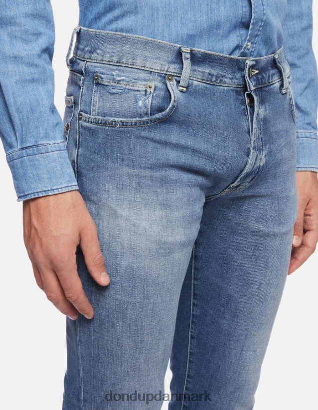 hans regular-fit jeans i stretchdenim Mænd 0XD0D0595 blå DONDUP beklædning
