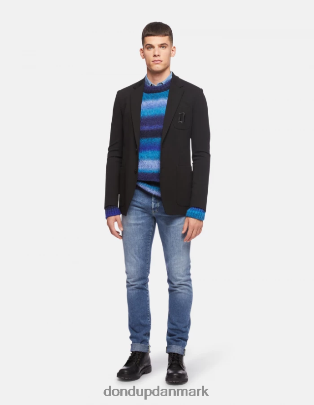 hans regular-fit jeans i stretchdenim Mænd 0XD0D0595 blå DONDUP beklædning