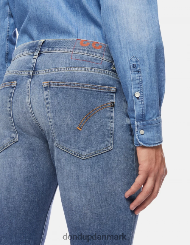 hans regular-fit jeans i stretchdenim Mænd 0XD0D0595 blå DONDUP beklædning
