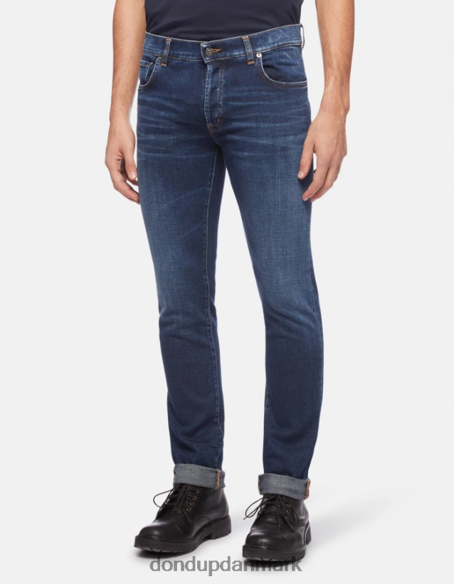 hans regular-fit jeans i stretchdenim Mænd 0XD0D0600 blå DONDUP beklædning