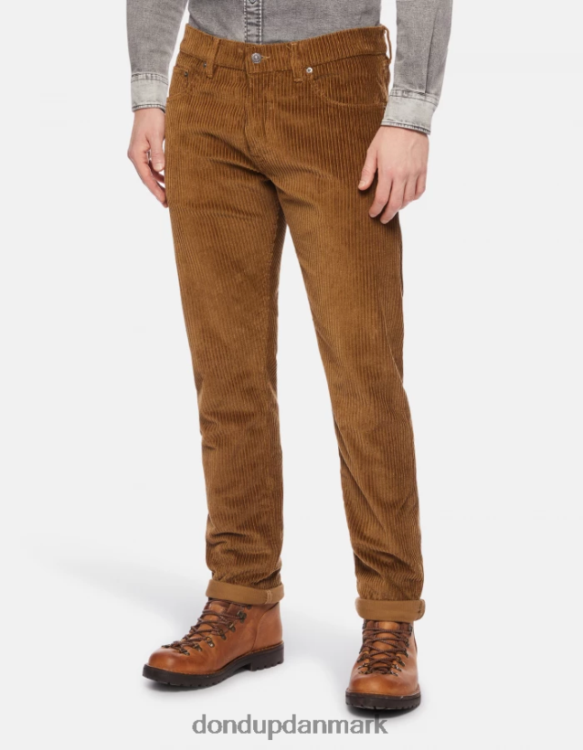 icon regular fit 34-tommer fløjlsbukser Mænd 0XD0D0558 kanel DONDUP beklædning