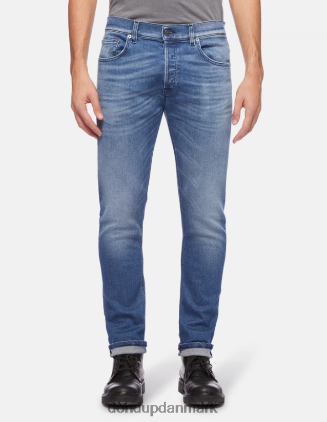 ikon denimjeans med regular fit stretch Mænd 0XD0D0628 blå DONDUP beklædning