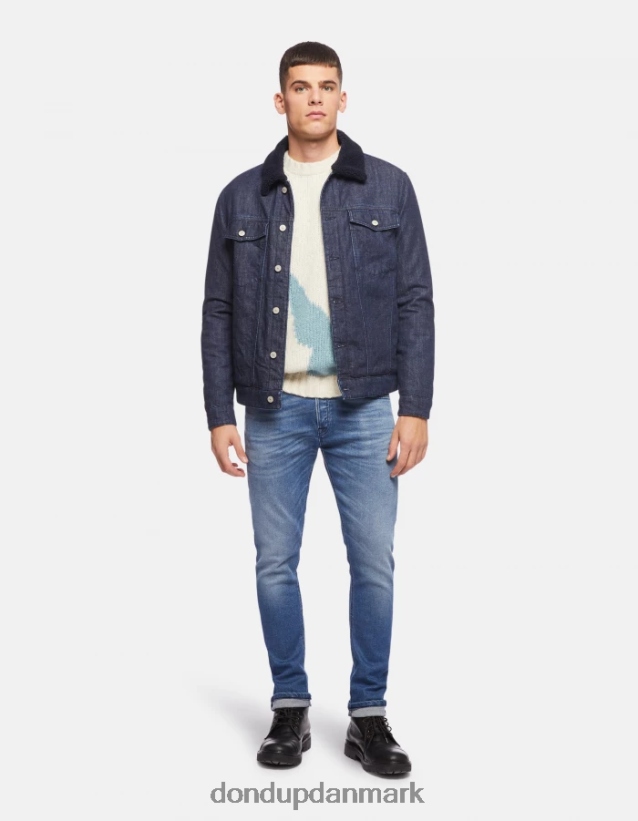 ikon denimjeans med regular fit stretch Mænd 0XD0D0628 blå DONDUP beklædning