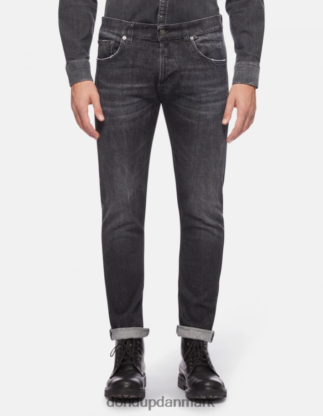 ikon denimjeans med regular fit stretch Mænd 0XD0D0641 sort DONDUP beklædning