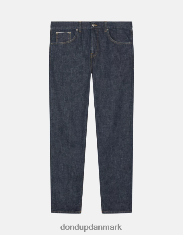 ikon jeans med regulær pasform i stiv denim med kant Mænd 0XD0D0567 blå DONDUP beklædning
