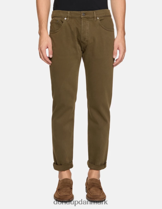 ikon jeans med regulær pasform i strækbar denim Mænd 0XD0D0583 militærgrøn DONDUP beklædning