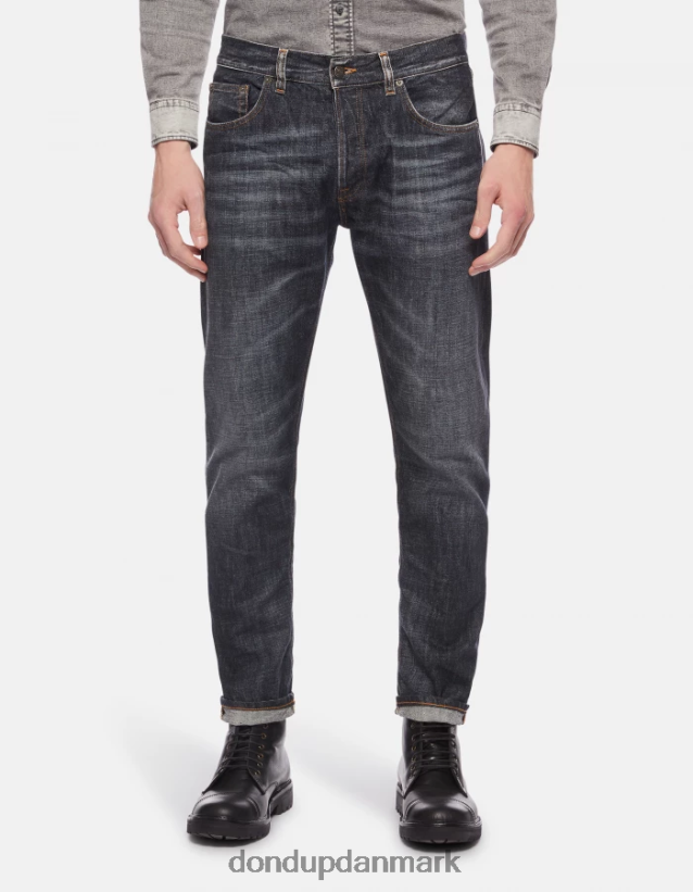 ikon regular fit stive denim jeans Mænd 0XD0D0605 blå DONDUP beklædning