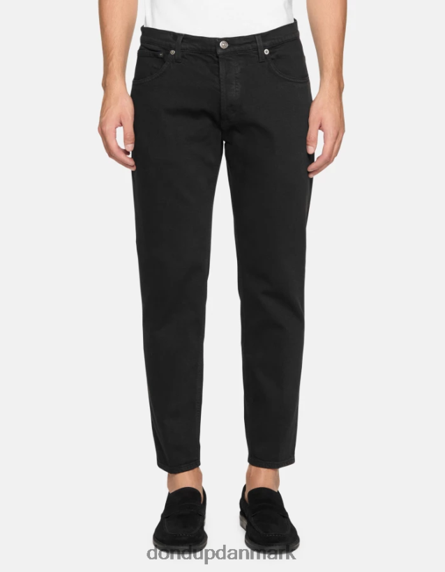 Brighton carrot-fit jeans i bull stretch denim Mænd 0XD0D0588 sort DONDUP beklædning