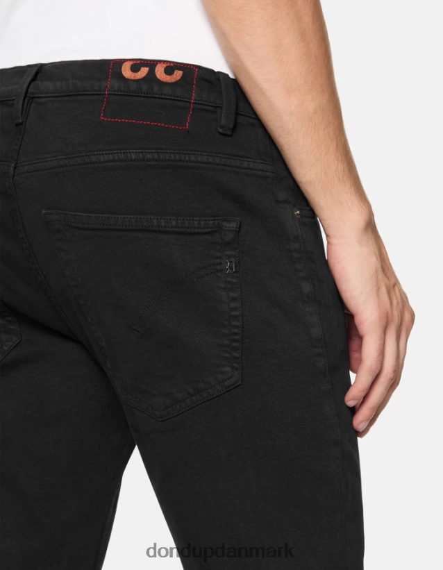 Brighton carrot-fit jeans i bull stretch denim Mænd 0XD0D0588 sort DONDUP beklædning