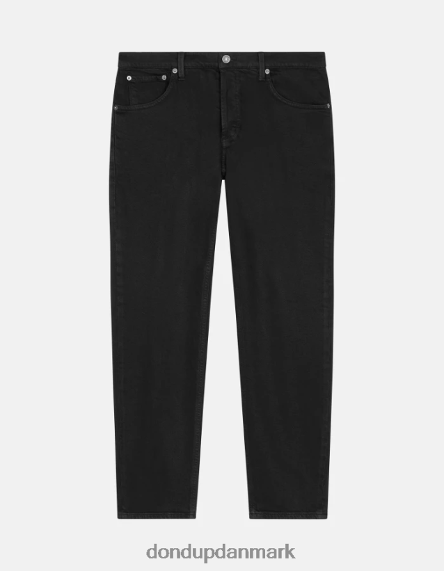 Brighton carrot-fit jeans i bull stretch denim Mænd 0XD0D0588 sort DONDUP beklædning