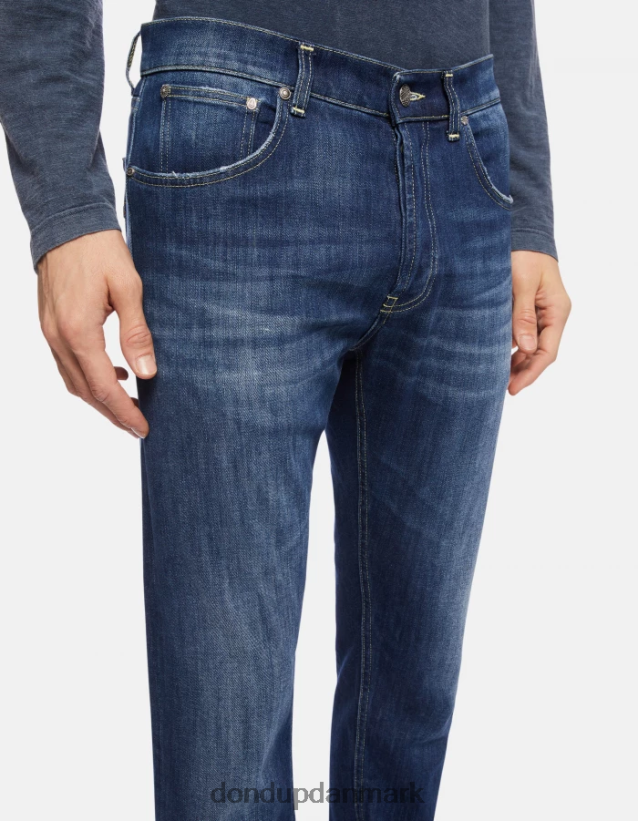 dian carrot-fit 34-tommer jeans i stretch-denim Mænd 0XD0D0654 blå DONDUP beklædning