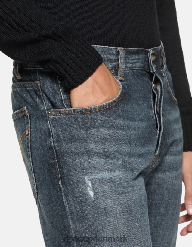 dian carrot-fit jeans i stiv denim Mænd 0XD0D0607 blå DONDUP beklædning