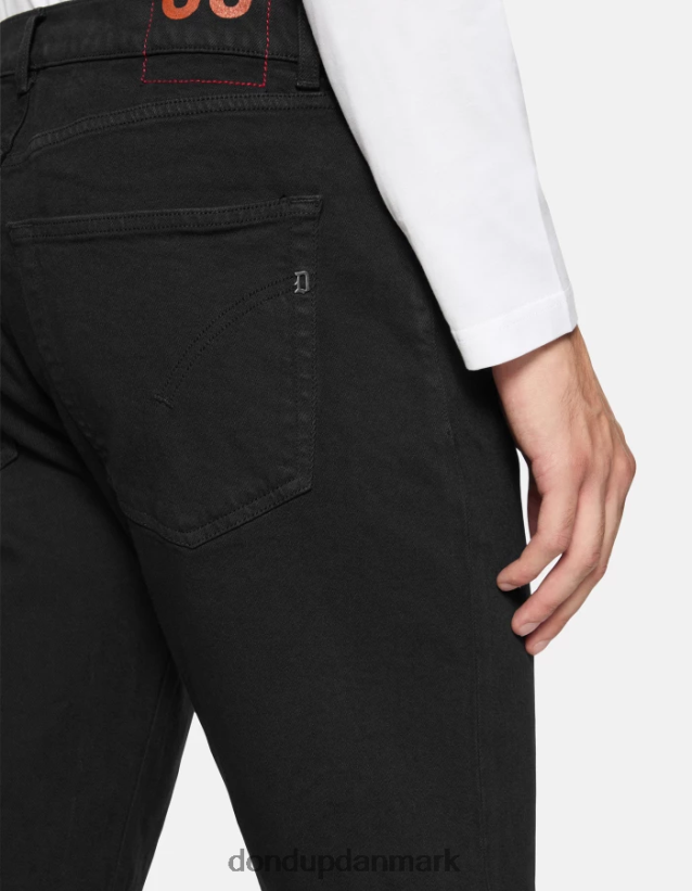 ervin loose-fit 34-tommer jeans i bull stretch denim Mænd 0XD0D0584 sort DONDUP beklædning