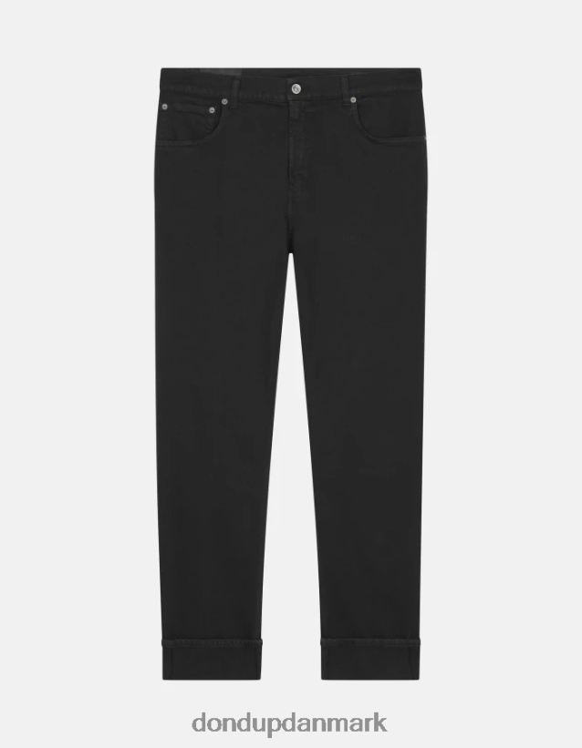 ervin loose-fit 34-tommer jeans i bull stretch denim Mænd 0XD0D0584 sort DONDUP beklædning