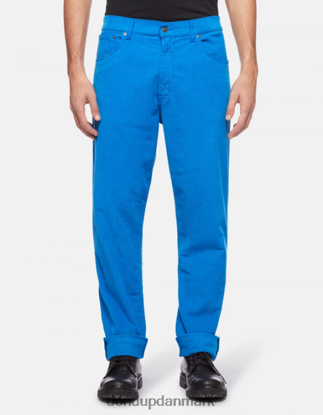 paco 34-tommer fløjlsbukser med løs pasform Mænd 0XD0D0580 turkis DONDUP beklædning