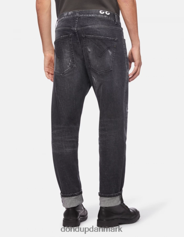 paco jeans med løs pasform i stretchdenim Mænd 0XD0D0596 sort DONDUP beklædning