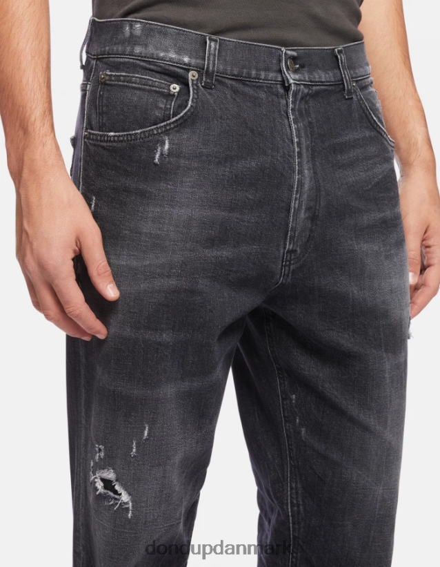 paco jeans med løs pasform i stretchdenim Mænd 0XD0D0596 sort DONDUP beklædning