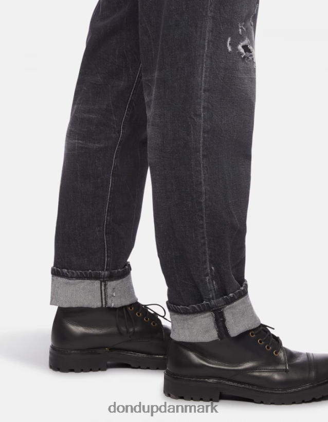 paco jeans med løs pasform i stretchdenim Mænd 0XD0D0596 sort DONDUP beklædning
