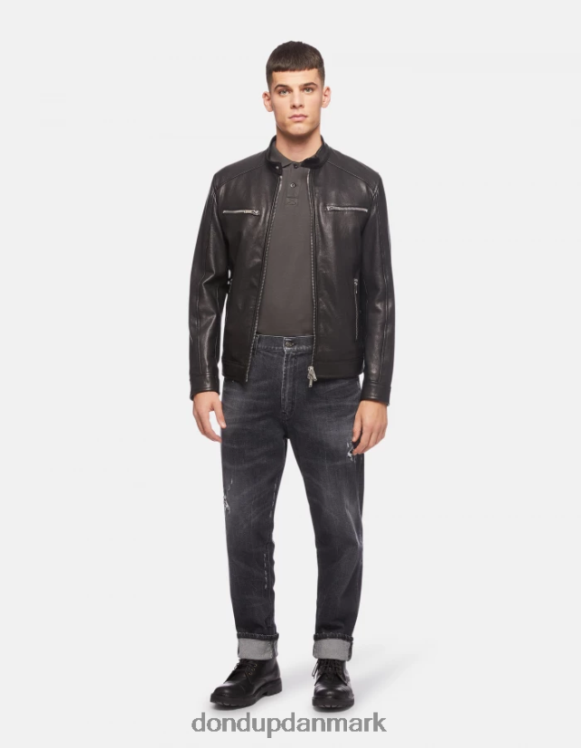 paco jeans med løs pasform i stretchdenim Mænd 0XD0D0596 sort DONDUP beklædning