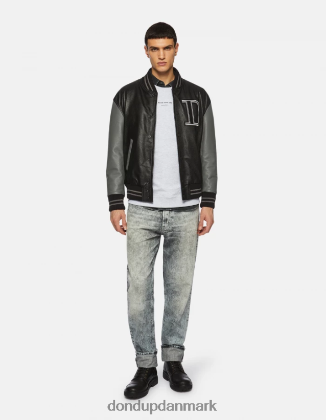 paco loose-fit 34-tommer jeans i stiv denim Mænd 0XD0D0603 blå DONDUP beklædning