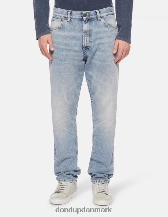 paco loose-fit 34-tommer jeans i stiv denim Mænd 0XD0D0611 blå DONDUP beklædning
