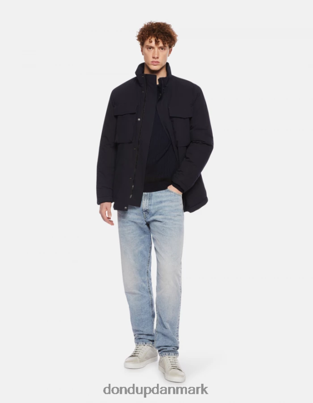 paco loose-fit 34-tommer jeans i stiv denim Mænd 0XD0D0611 blå DONDUP beklædning