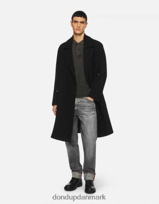 paco loose-fit 34-tommer jeans i stretchdenim Mænd 0XD0D0599 sort DONDUP beklædning