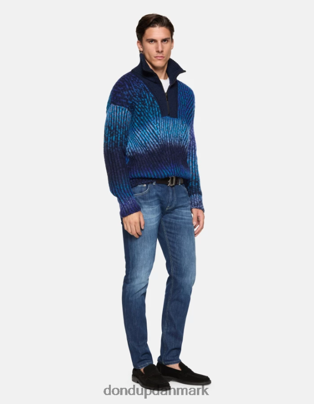 mius slim-fit 32-tommer jeans i stretchdenim Mænd 0XD0D0561 blå DONDUP beklædning