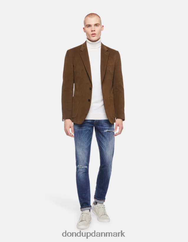 mius slim-fit 32-tommer jeans i stretchdenim Mænd 0XD0D0624 blå DONDUP beklædning