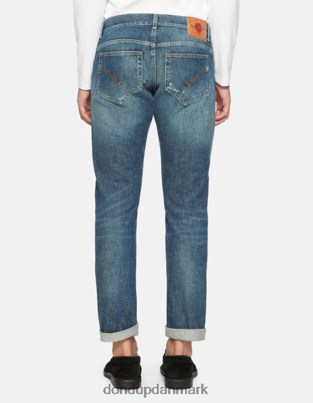 travis slim-fit jeans i stiv selvedge denim Mænd 0XD0D0574 blå DONDUP beklædning