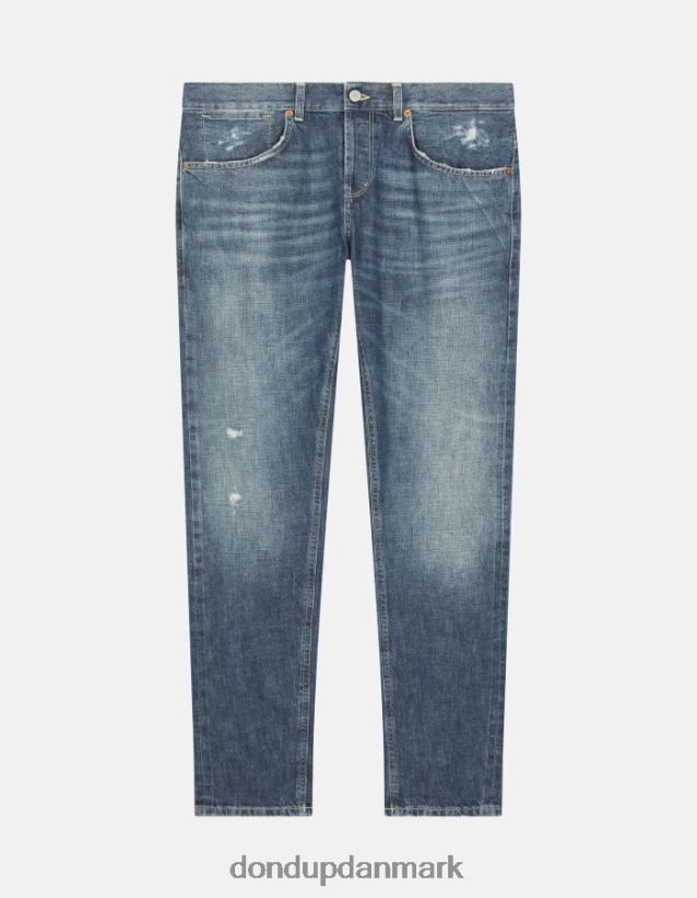 travis slim-fit jeans i stiv selvedge denim Mænd 0XD0D0574 blå DONDUP beklædning
