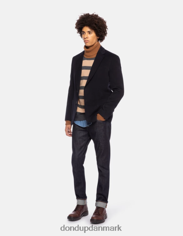 travis slim-fit jeans i stretch kashmir denim Mænd 0XD0D0604 blå DONDUP beklædning