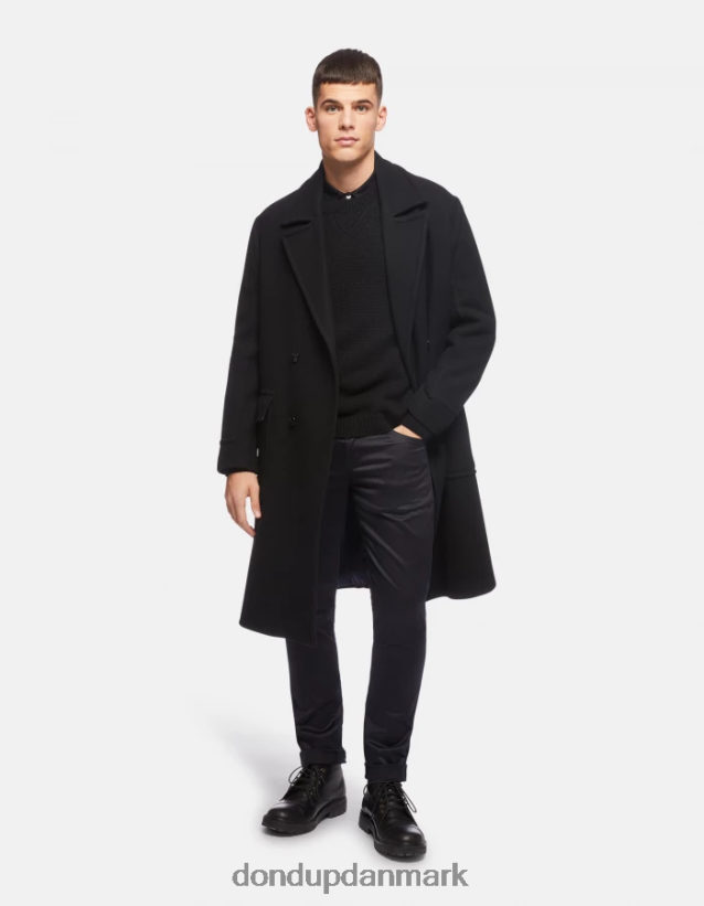 travis slim fit satinbukser Mænd 0XD0D0601 Marine blå DONDUP beklædning