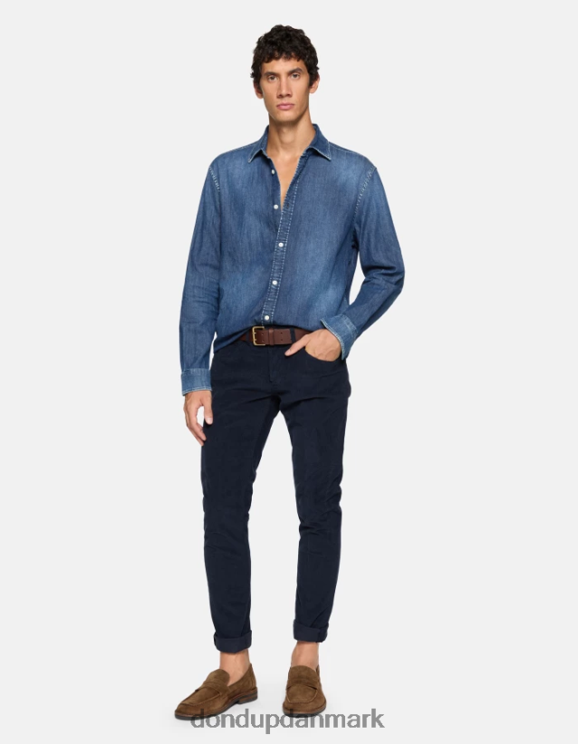 george fløjl skinny bukser Mænd 0XD0D0643 Marine blå DONDUP beklædning