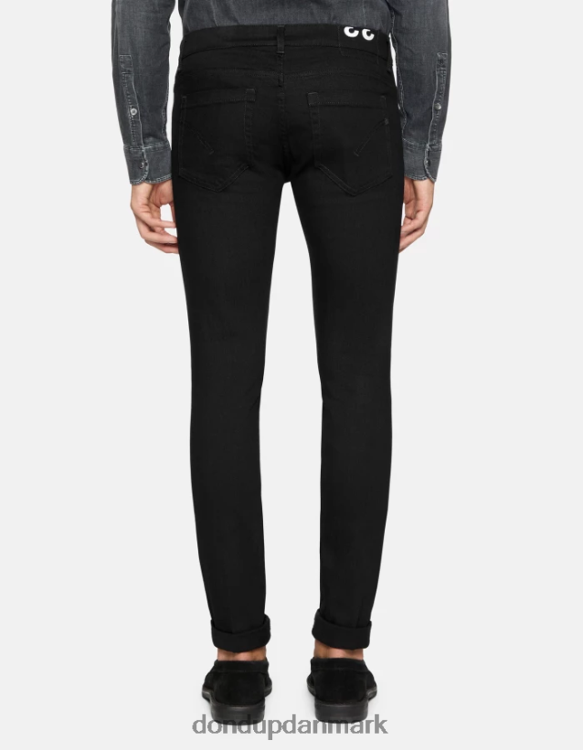george skinny jeans i stretchdenim Mænd 0XD0D0635 sort DONDUP beklædning