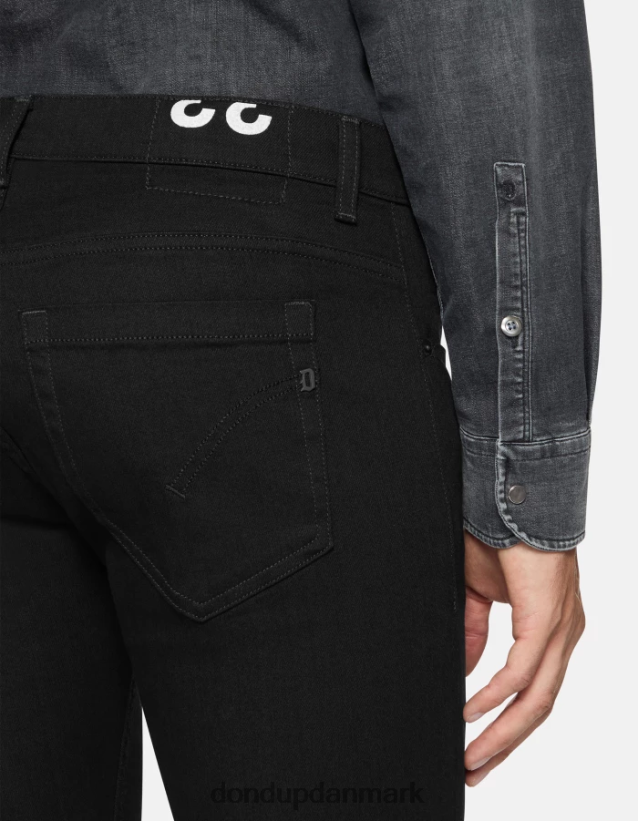 george skinny jeans i stretchdenim Mænd 0XD0D0635 sort DONDUP beklædning