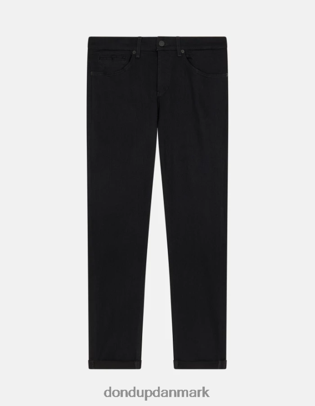 george skinny jeans i stretchdenim Mænd 0XD0D0635 sort DONDUP beklædning