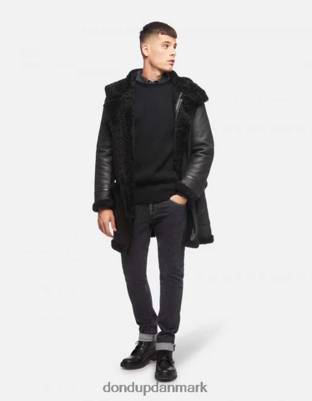 george skinny jeans i stretchdenim Mænd 0XD0D0672 sort DONDUP beklædning