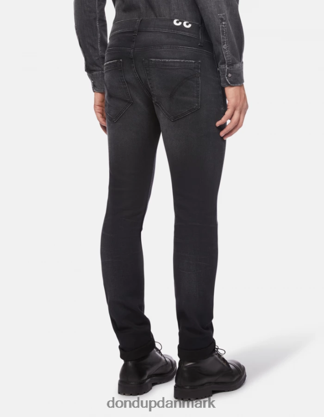 george skinny jeans i stretchdenim Mænd 0XD0D0673 sort DONDUP beklædning