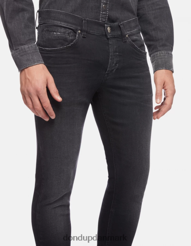 george skinny jeans i stretchdenim Mænd 0XD0D0673 sort DONDUP beklædning
