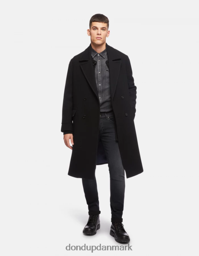 george skinny jeans i stretchdenim Mænd 0XD0D0673 sort DONDUP beklædning