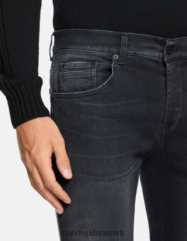 ritchie skinny jeans i stretchdenim Mænd 0XD0D0630 sort DONDUP beklædning