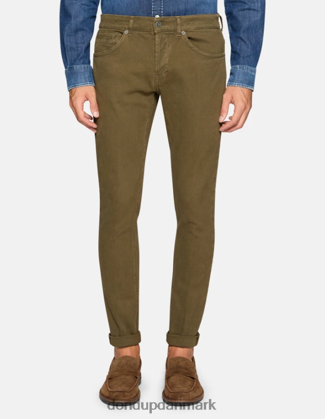 skinny bukser i george bomuld Mænd 0XD0D0650 militærgrøn DONDUP beklædning